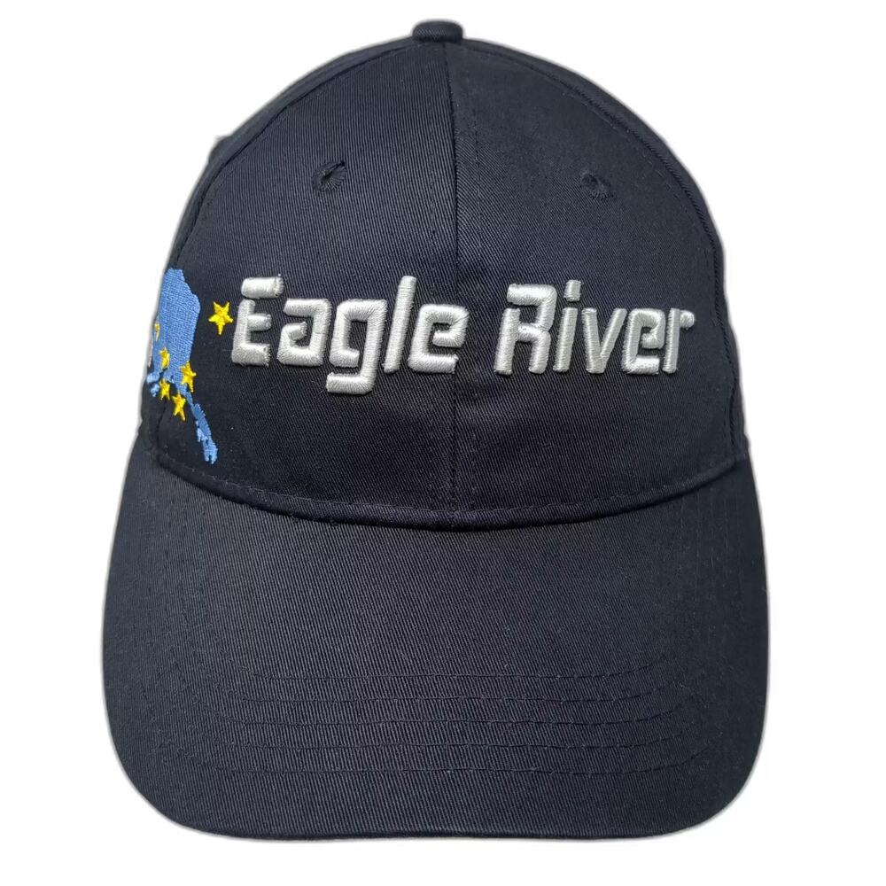 Arctic Circle Enterprises Blue Silver Baseball Cap OS Hat Eagle River Slideback